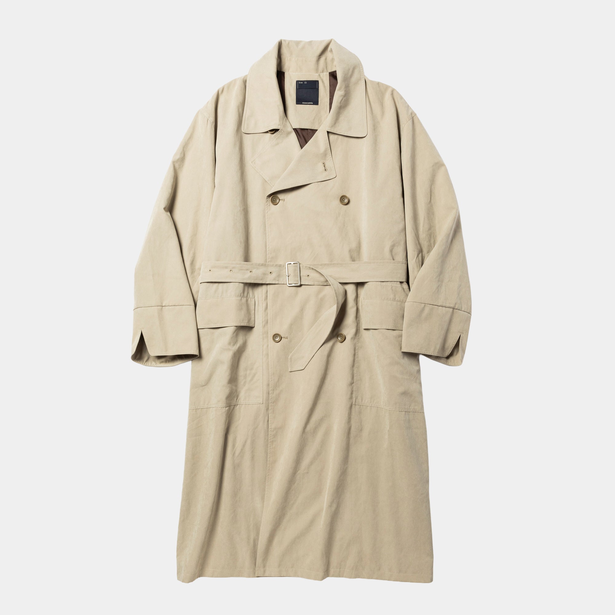 Cupro Fabric Auralee Washed Finx Cupro Twill Long Coat Washed Finx