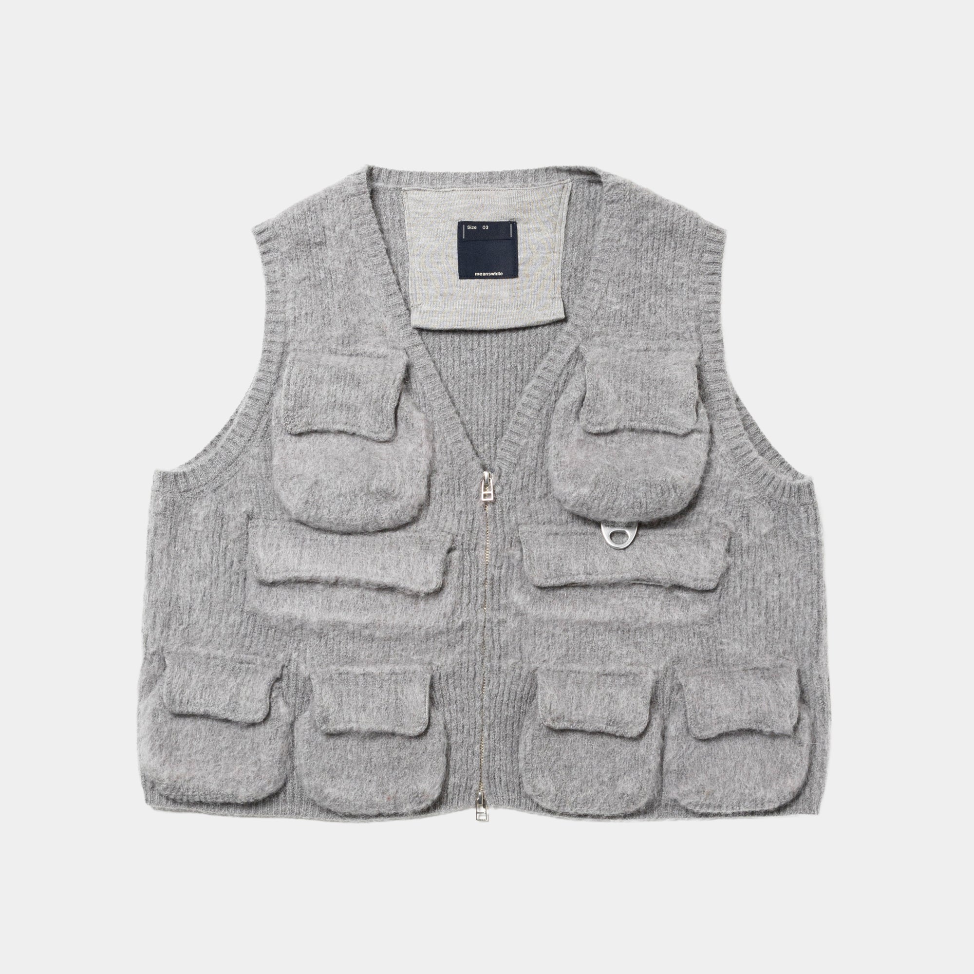 未使用soyy. Minimal mohair vest(GRAY) soyy.mohair minimal vest(gray)