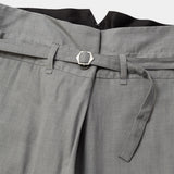Cotton Wool Wrap Trousers(GREY)/MW-PT26205