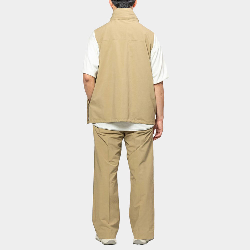 Side Slit Paper Touch Luggage Vest(Beige)/MW-JKT24105