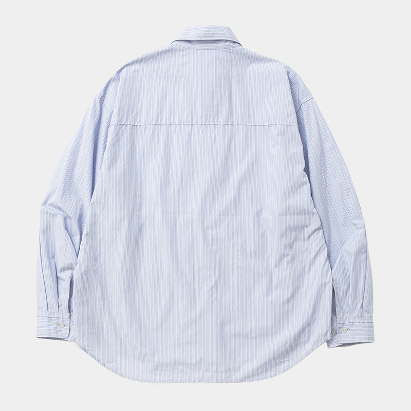 Imperial Poplin Side Slit L/S SH(SAX STRIPE)/MW-SH26202
