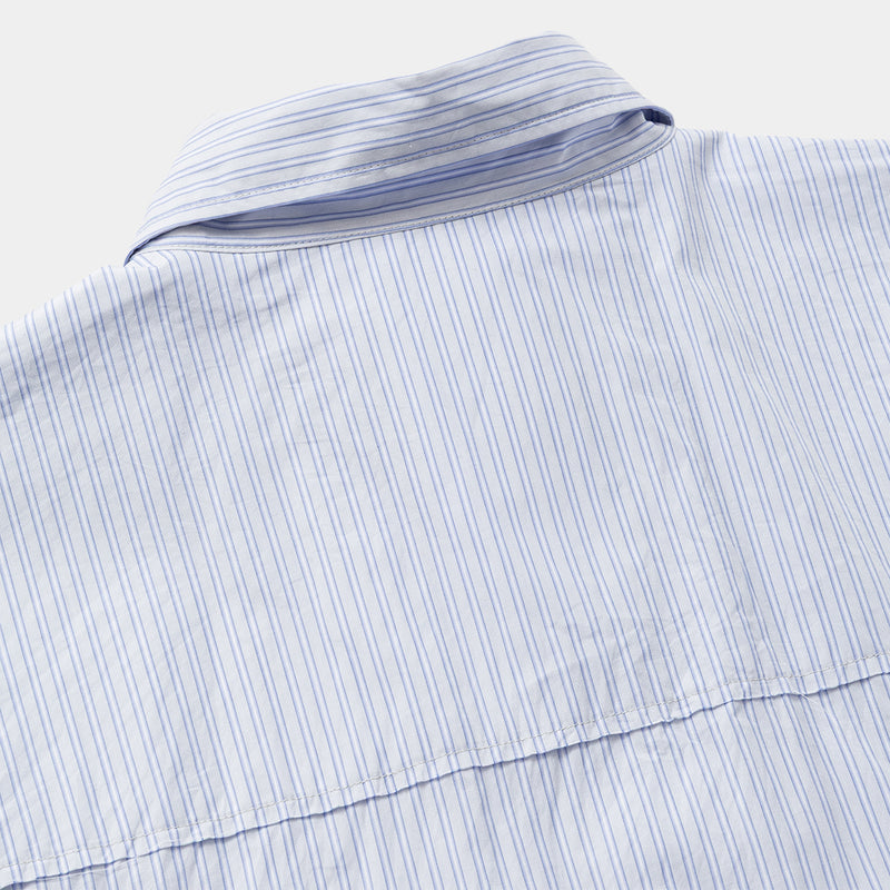 Imperial Poplin Side Slit L/S SH(SAX STRIPE)/MW-SH26202