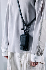 objcts.io × meanswhile Dyneema® Leather iPhone accessory Sholder Wallet(BLACK)/MW-AC26102