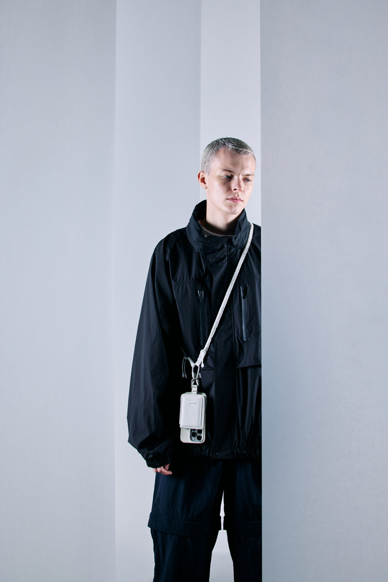 objcts.io × meanswhile Dyneema® Leather iPhone accessory Sholder Wallet(WHITE)/MW-AC26102