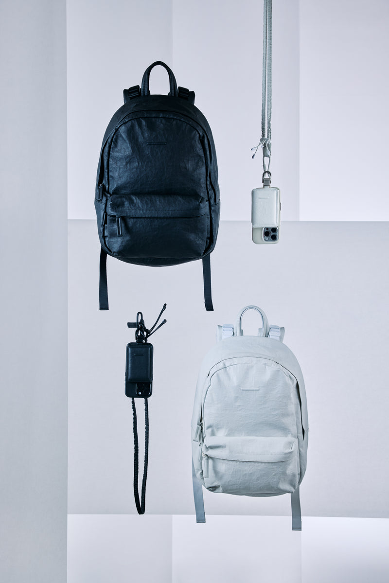 objcts.io × meanswhile Dyneema® Leather iPhone accessory Sholder Wallet(WHITE)/MW-AC26102