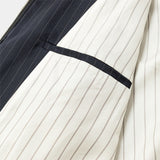 Merino Wool Stand Collar Blouson(NAVY STRIPE)MW-JKT26202