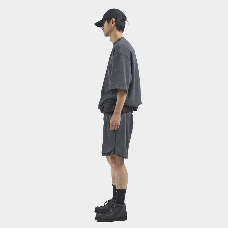 SOLOTEX Waffle S/S Tee(Charcoal)/MW-CT25105