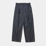 Merino Wool High-waist Slacks(NAVY STRIPE)/MW-PT26201