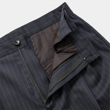 Merino Wool High-waist Slacks(NAVY STRIPE)/MW-PT26201