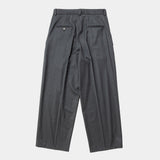 Merino Wool High-waist Slacks(GREY STRIPE)/MW-PT26201