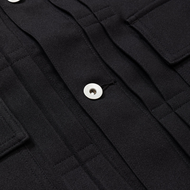 Pleated Sleeve Blouse (Black)/MW-JKT23203