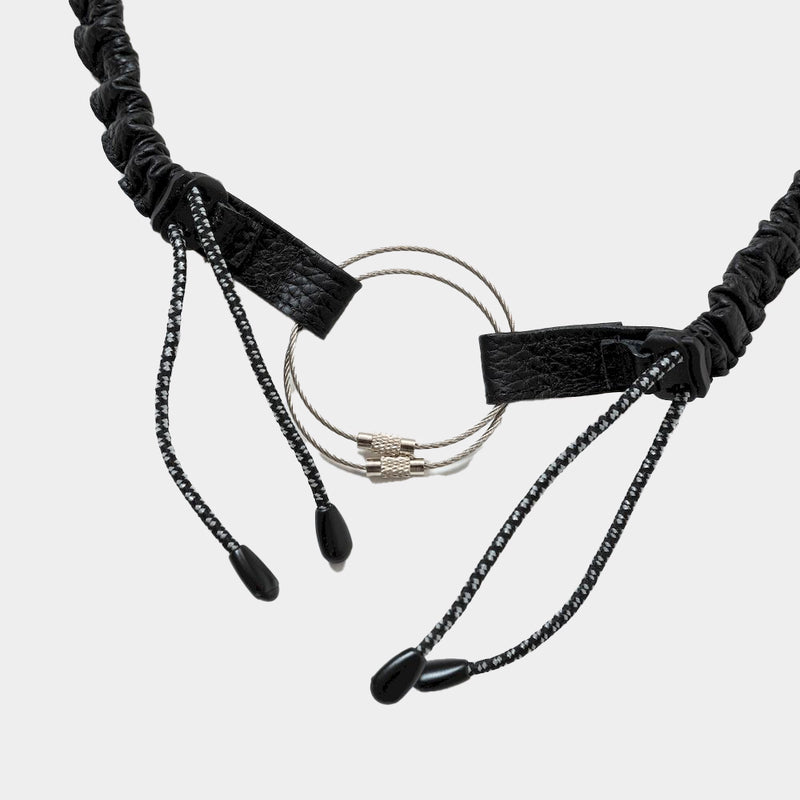 Bungee Leather Neck Strap(Off Black)/MW-AC24101