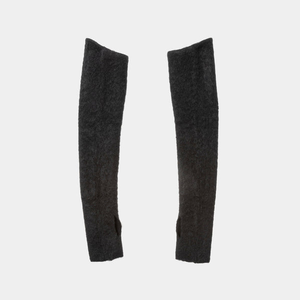 Mohair Knit Arm Sleeve(Off Black) /MW-AC25221