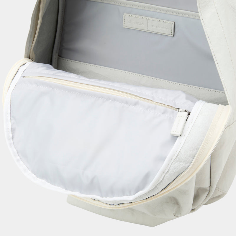 meanswhile × objcts.io Dyneema® Leather Daypack "Common"(MARSHMALLOW)/MW-AC26101