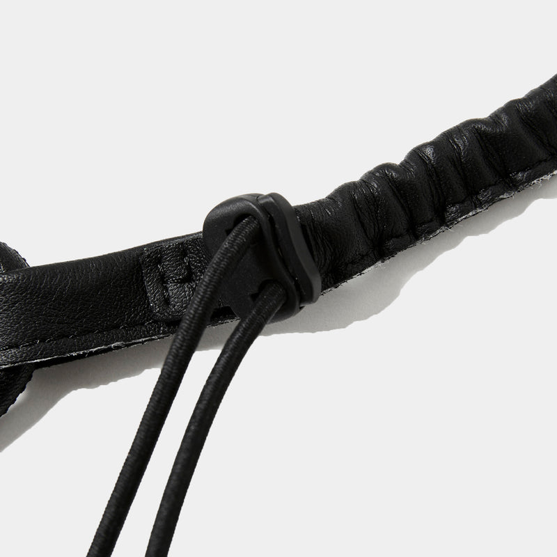 objcts.io × meanswhile Dyneema® Leather iPhone accessory Sholder Wallet(BLACK)/MW-AC26102