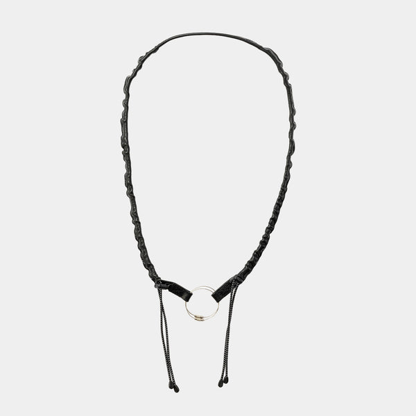 Bungee Leather Neck Strap(OFF BLACK)/MW-AC26201 – meanswhile 公式