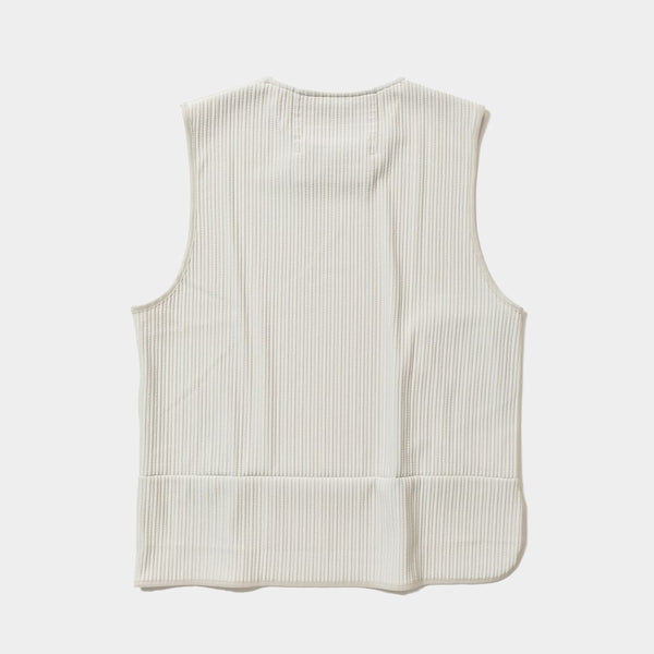 Uneven Fabric Conditioning Vest (Bone)/MW-CT24106