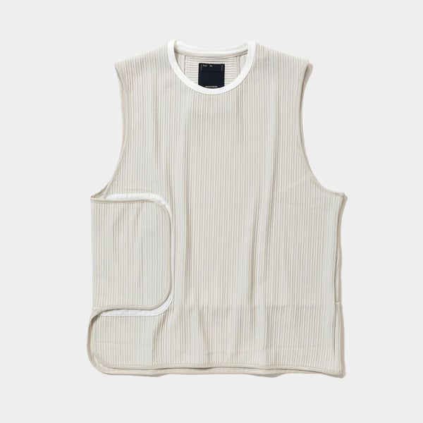 Uneven Fabric Conditioning Vest (Bone)/MW-CT24106