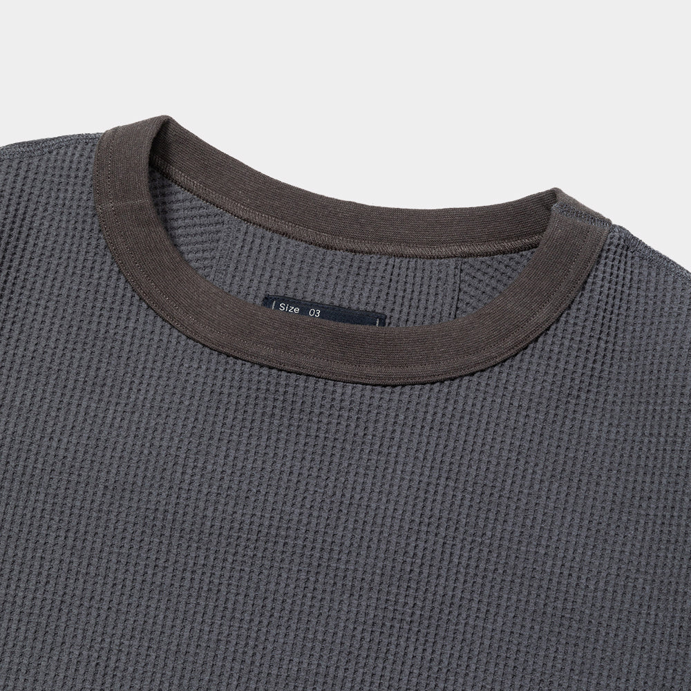 SOLOTEX Waffle L/S Tee(Charcoal)/MW-CT24202 – meanswhile 公式 
