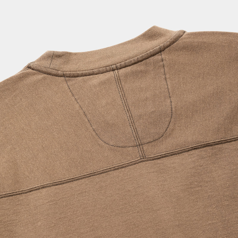 Fade Split Yoke Sleeve L/S Tee(Brown)/MW-CT25203