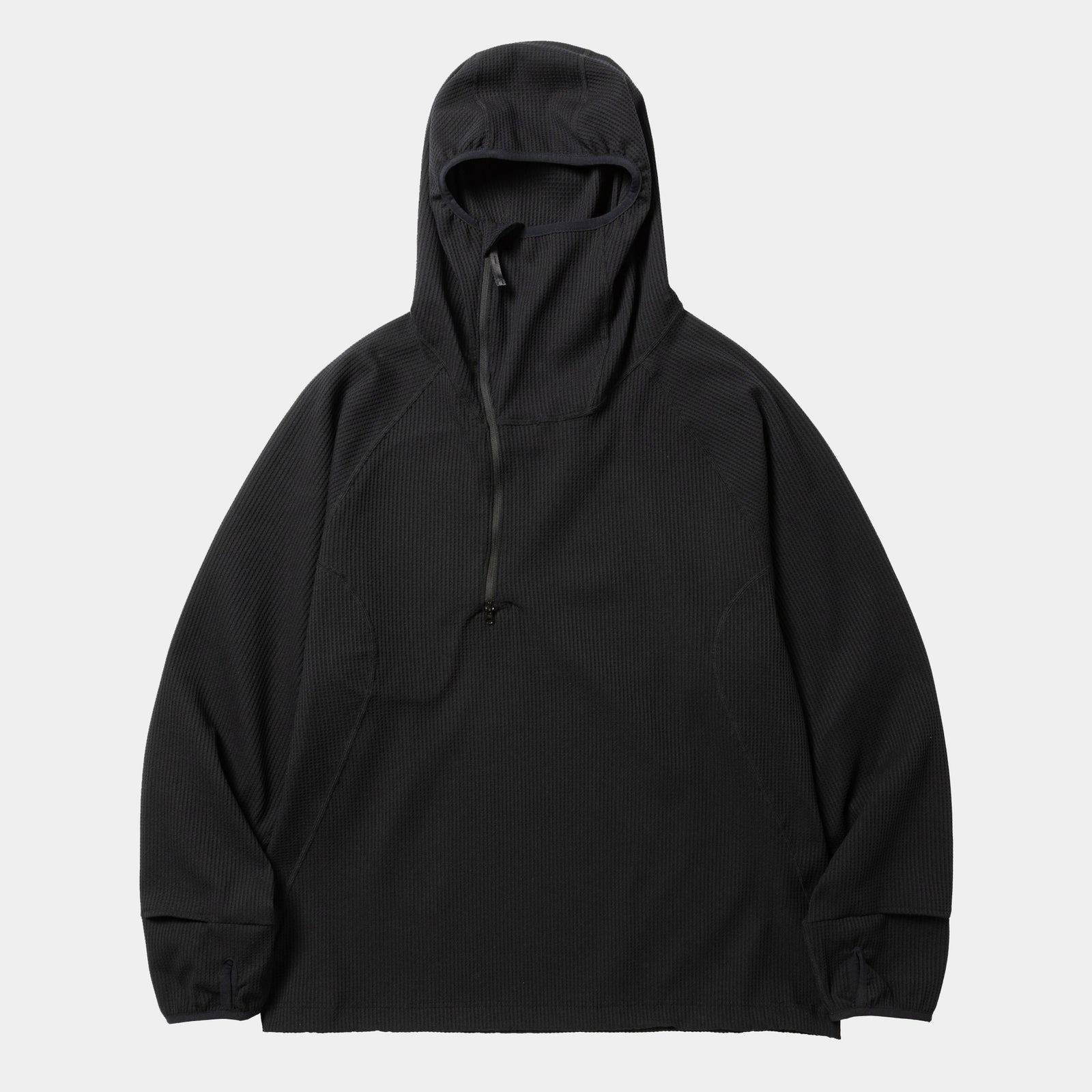SOLOTEX Waffle Balaclava Hoodie(Off Black)/MW-CT25206