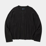 Cotton Wool Thermal Henley(OFF BLACK)/MW-CT26202