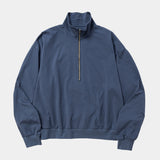 Half-zip Stand Collar L/S(Blue Grey)/MW-CT26209