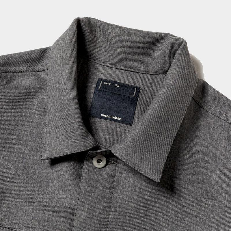 Pleated Sleeve Blouse (Grey)/MW-JKT23203
