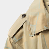 Double Collar Trench Coat (Khaki×Sax)/MW-JKT23205