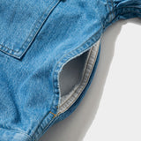 Fade Denim Pleated Sleeve Blouse (Indigo)/MW-JKT23208