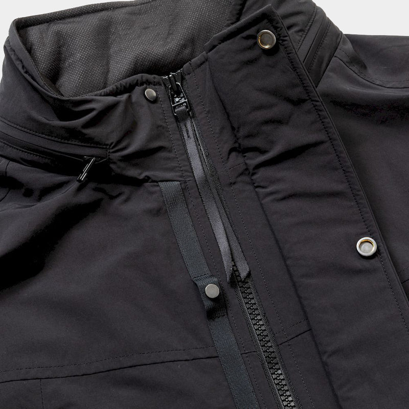 Side Slit Paper Touch Luggage Vest(Off Black)/MW-JKT24105