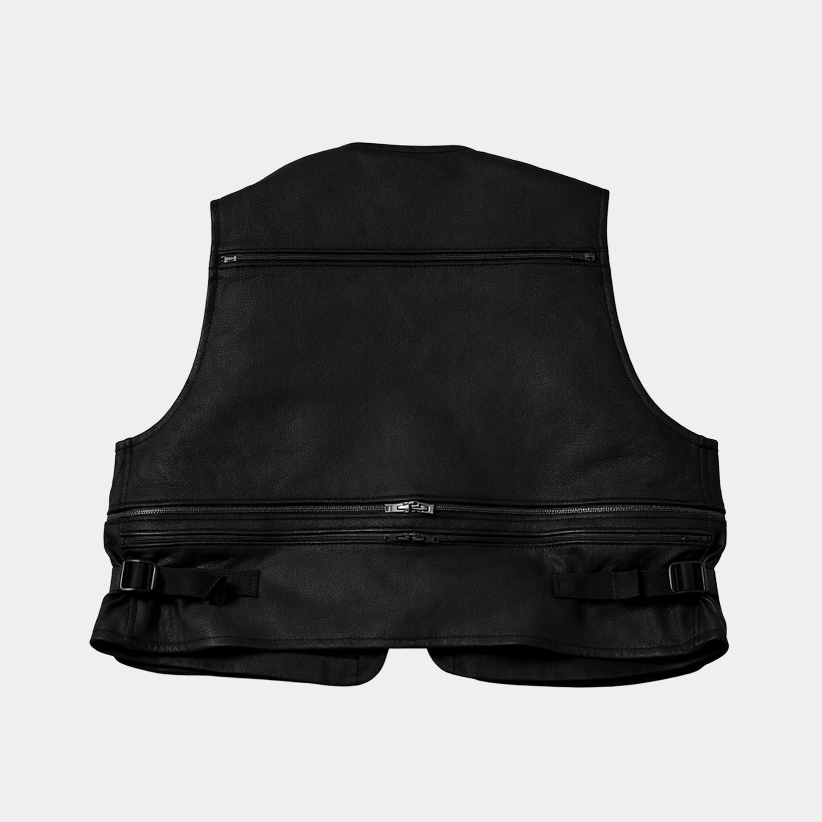 SHIRONAMESHI Leather Luggage Vest(KURO)/MW-JKT26101 – meanswhile