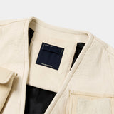 SHIRONAMESHI Leather Luggage Vest(SHIRO)/MW-JKT26101