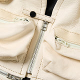 SHIRONAMESHI Leather Luggage Vest(SHIRO)/MW-JKT26101