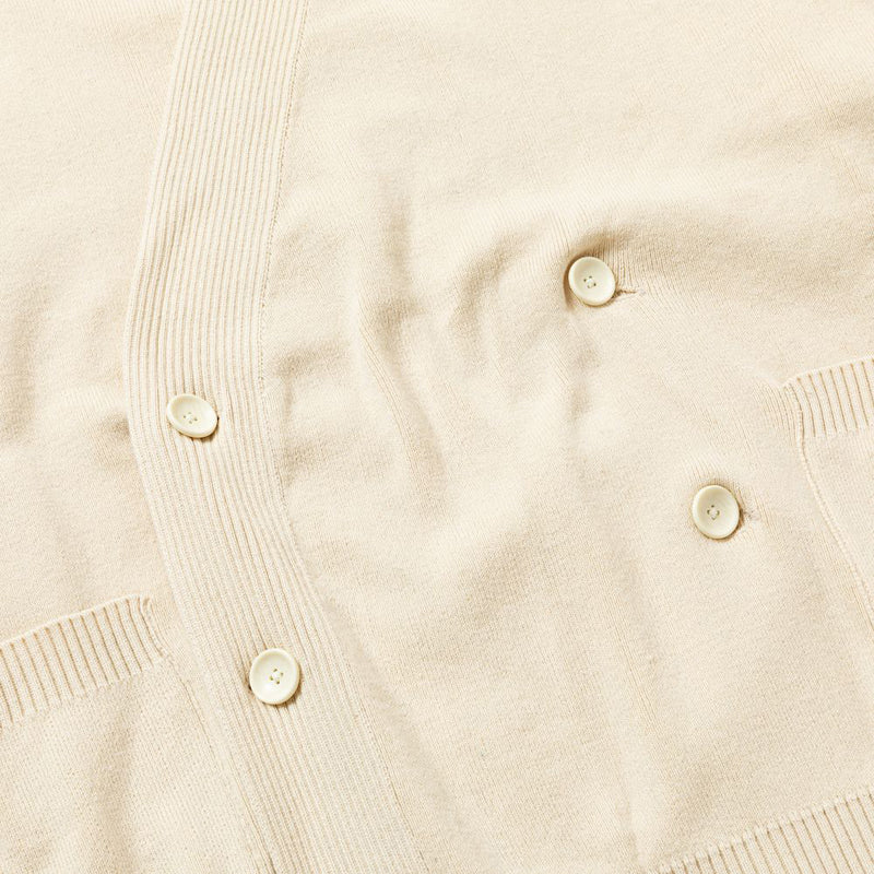 Cotton Double Knit Cardigan (Bone) / MW-KT24102