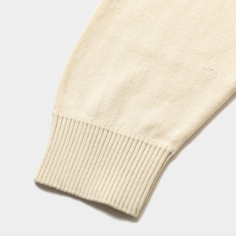 Cotton Double Knit Cardigan (Bone) / MW-KT24102