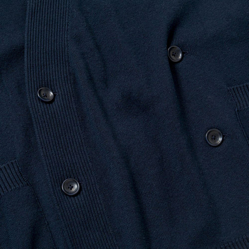 Cotton Double Knit Cardigan (Navy) / MW-KT24102