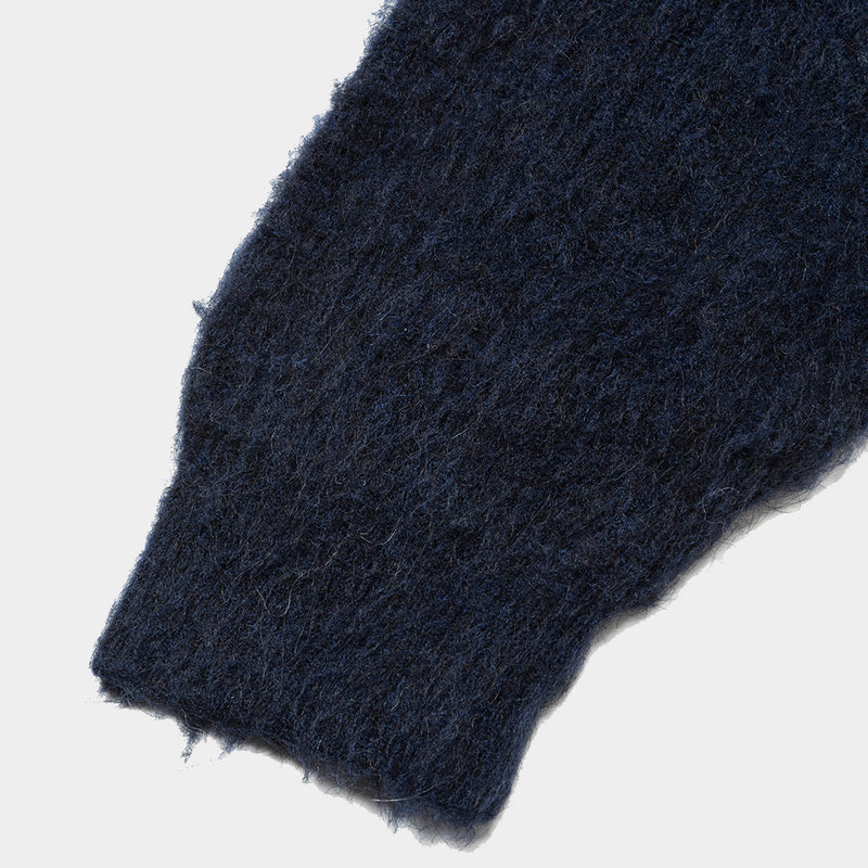 Mohair Double Knit Cardigan (Navy) / MW-KT24203