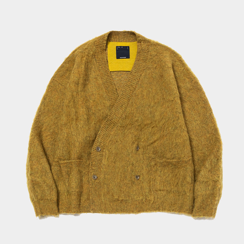 Mohair Double Knit Cardigan (Mustard) / MW-KT24203