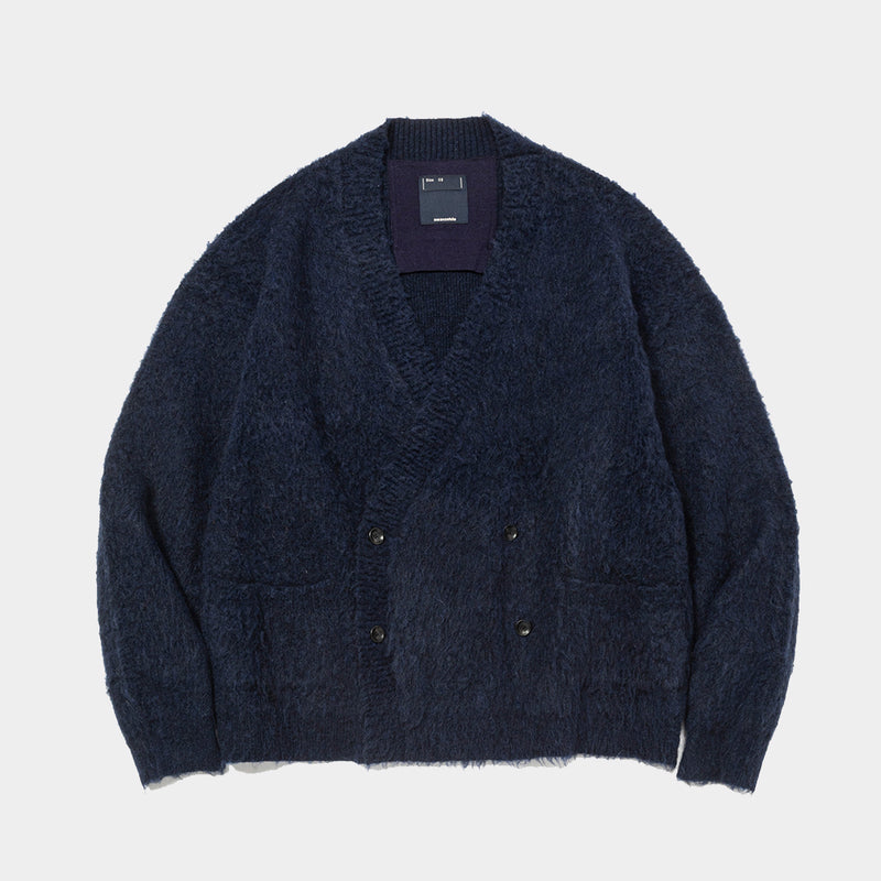 Mohair Double Knit Cardigan (Navy) / MW-KT24203