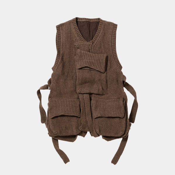 Body Armor Knit Vest(Brown)/MW-KT25202