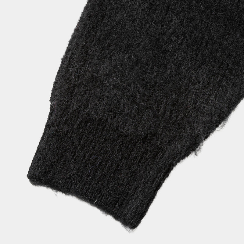 Mohair Double Knit开衫（黑色）/MW-KT25203