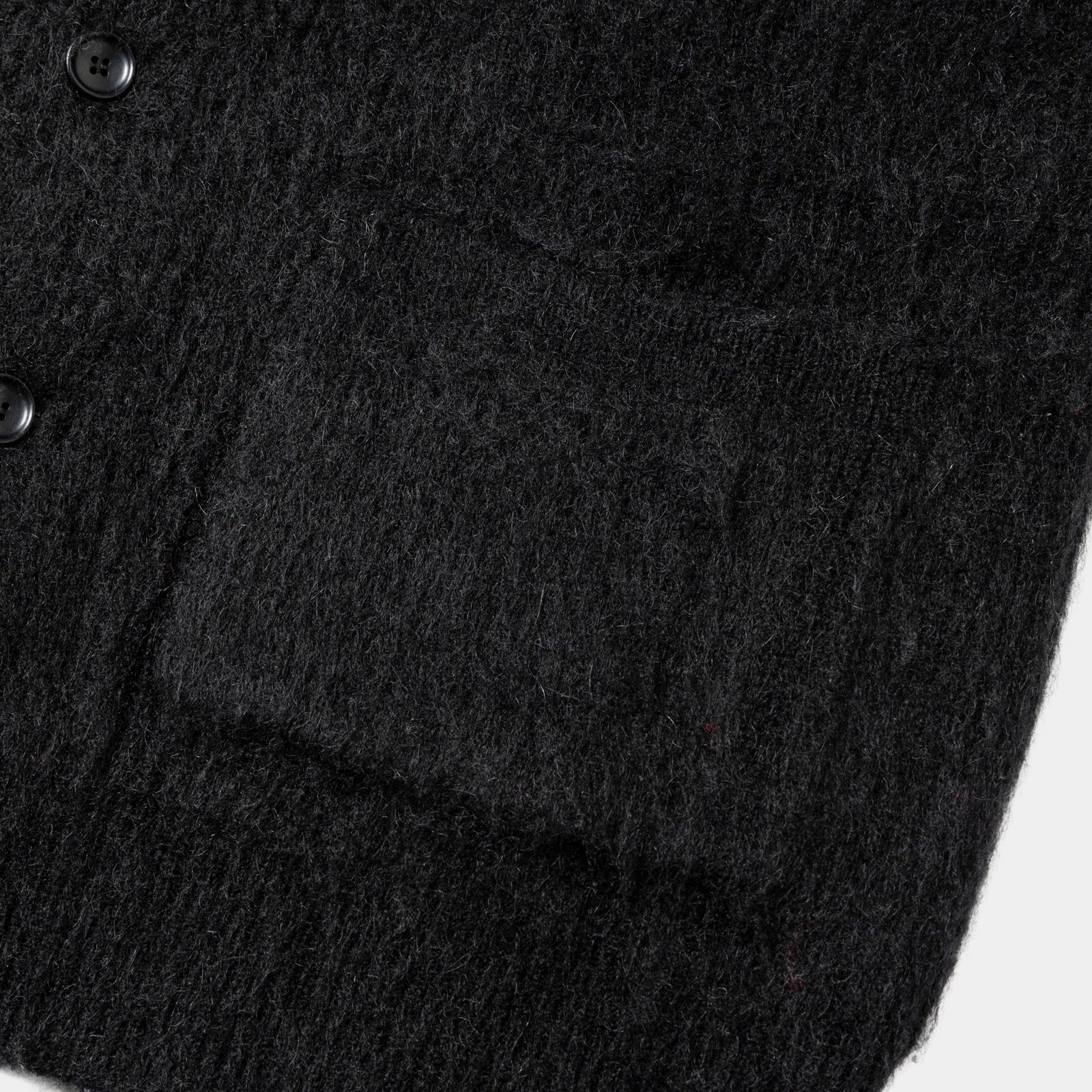Mohair Double Knit Cardigan(Off Black)/MW-KT25203 – meanswhile