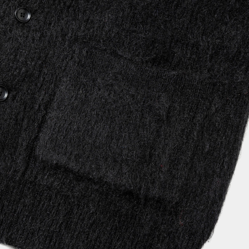 Mohair Double Knit开衫（黑色）/MW-KT25203