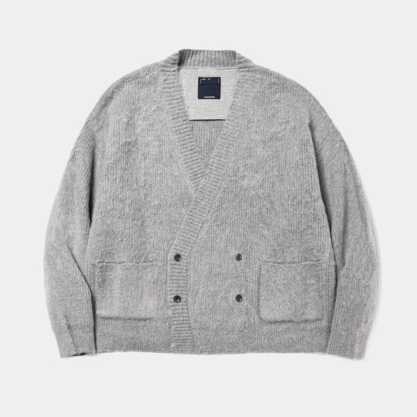 Mohair Double Knit Cardigan(Grey)/MW-KT25203