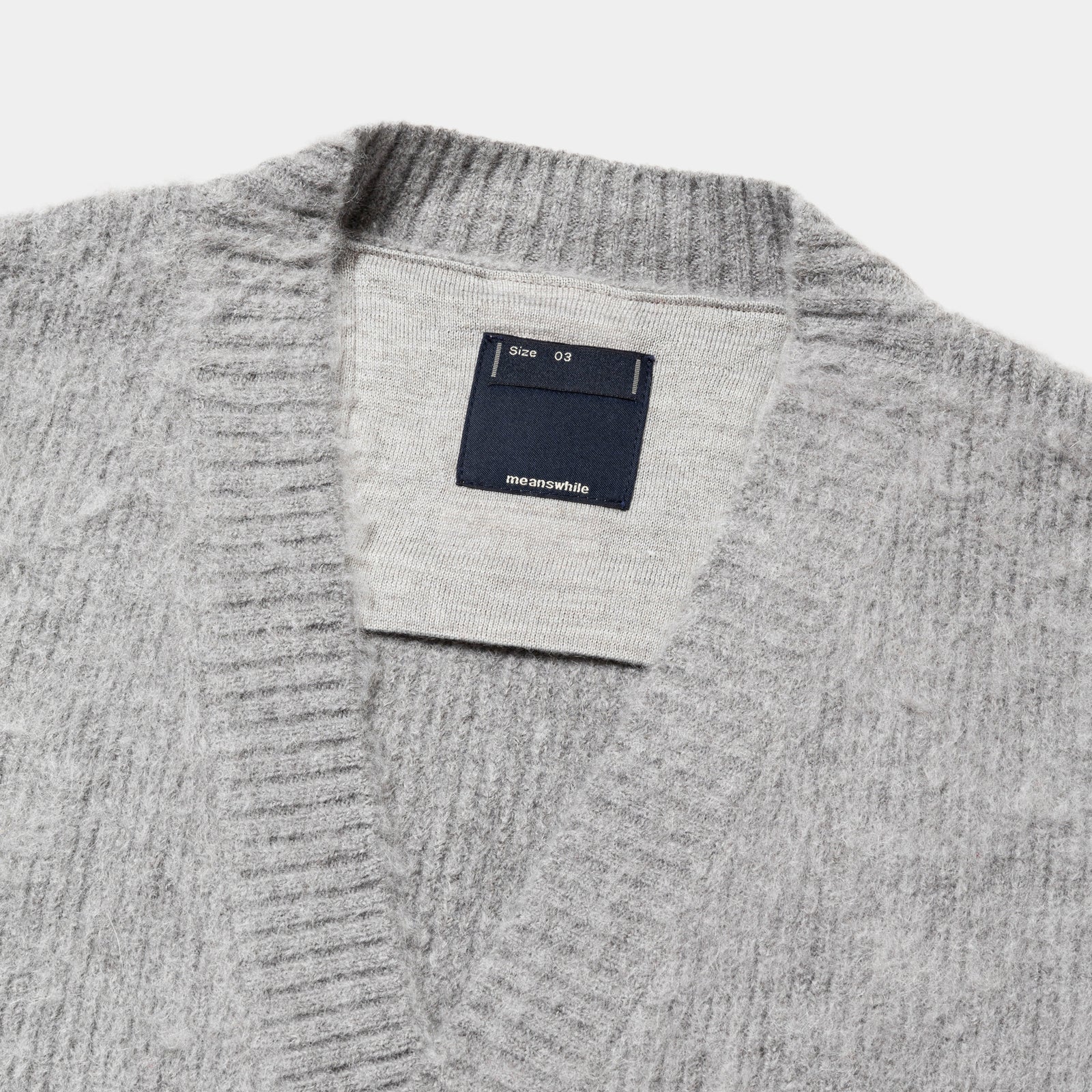 Mohair Double Knit Cardigan(Grey)/MW-KT25203 – meanswhile 公式