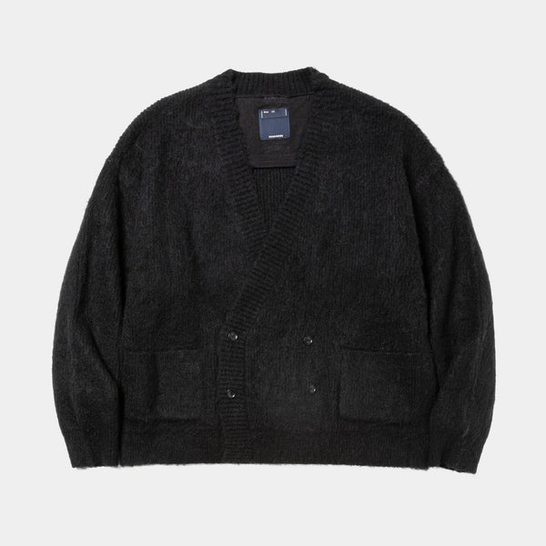 Mohair Double Knit Cardigan(Off Black)/MW-KT25203