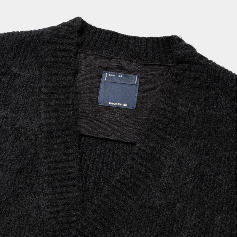 Mohair Double Knit开衫（黑色）/MW-KT25203