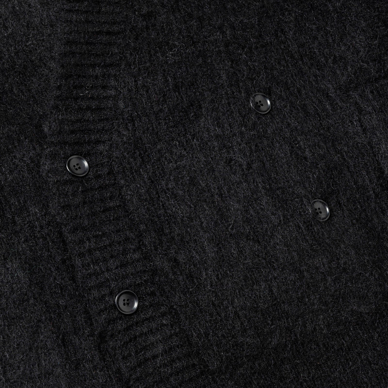 Mohair Double Knit开衫（黑色）/MW-KT25203