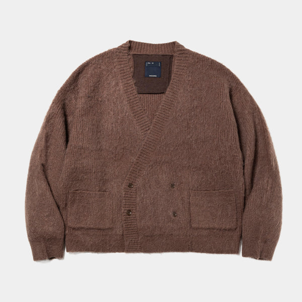 Mohair Double Knit Cardigan(Brown)/MW-KT25203